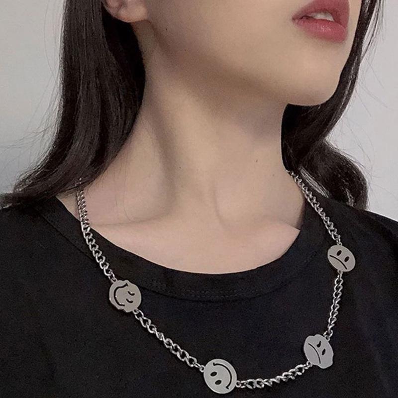 Women's Light Luxury Washable Titanium Steel Hip Hop Clavicle Necklace - Trendy Cold Style Sweater Chain Accessories