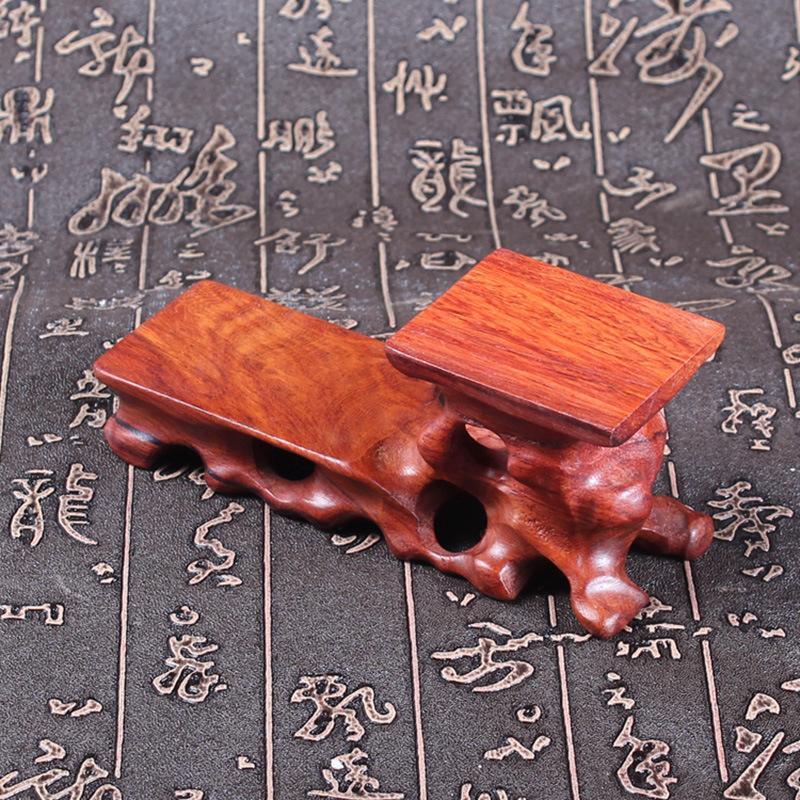 Retro Wooden Tea Table Teapot Cup Base Vase Decor Display Stand Bonsai Statues Stone Pedestal Display Wooden Base Serving Tray