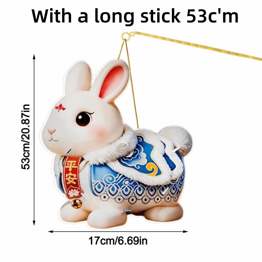 PVC Handheld Lantern Handheld Glowing Lantern Mid-Autumn Festival Rabbit Lantern Children's Craft