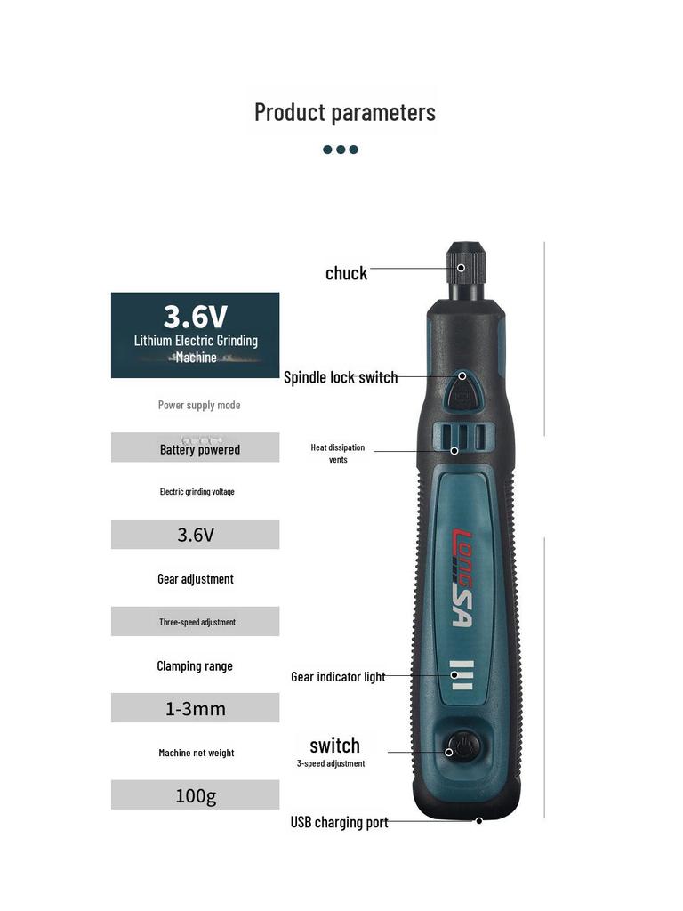 USB Charging Electric Grinder Set for Jade Carving, Mini Electric Screwdriver.