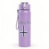 1PC Compass Cross Minimalist Line Art Print 750ml Portable Sports Water Bottle Leakproof Gym Outdoor Travel Drink Cup