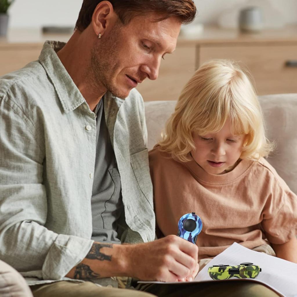 Fidget Toy Game, Rubberized Classical Controller Fidget Concentration Toy with 8-Fidget Functions and Lanyard for Relieving Stress and Anxiety