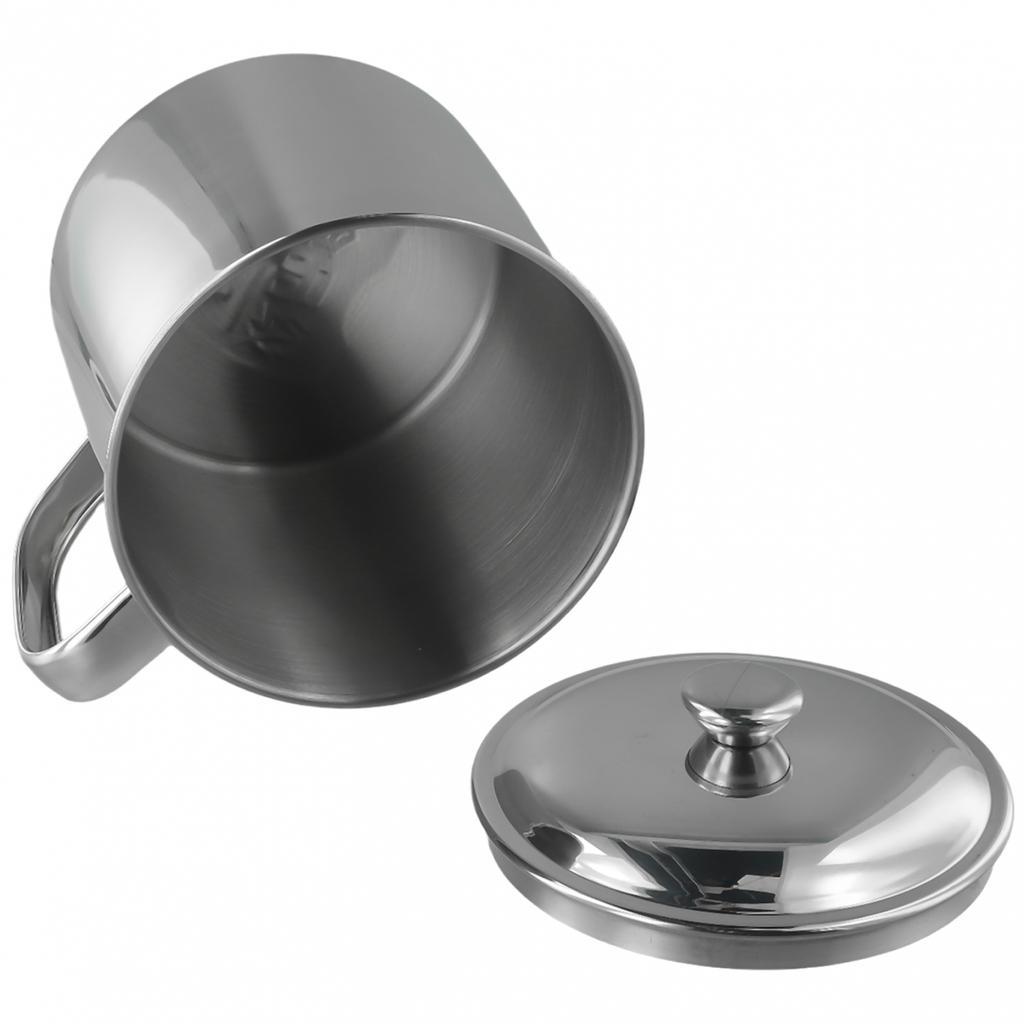 Mit Griff Edelstahl Tasse Zubehör Wasser Kaffee Tee Camping Zuhause