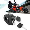 Universal Motorcycle Helmet Lock Anti-Theft Helmet Safety Lock Metal 22mm-26mm Black with 2 Keys