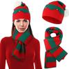 Christmas Theme Santa Hat Scarf Gloves for Holiday Celebrations Festival Knitwear for Adult All Age Warm Christmas Gifts
