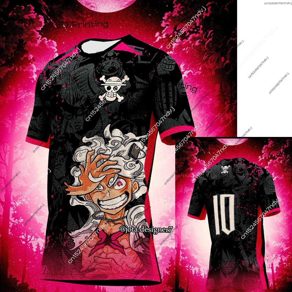 

2025 New Arrivals One Piece T-shirts Adult Men/Women Anime Street Jersey T-shirts 3D Printed Kids Cartoon Short Sleeve Tops S