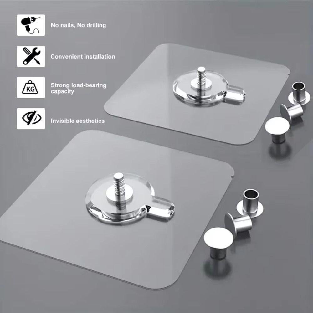 10-50Pcs No Drilling Photo Frame Hook Transparent Picture Hanging Rack  for Photo Frame Clock