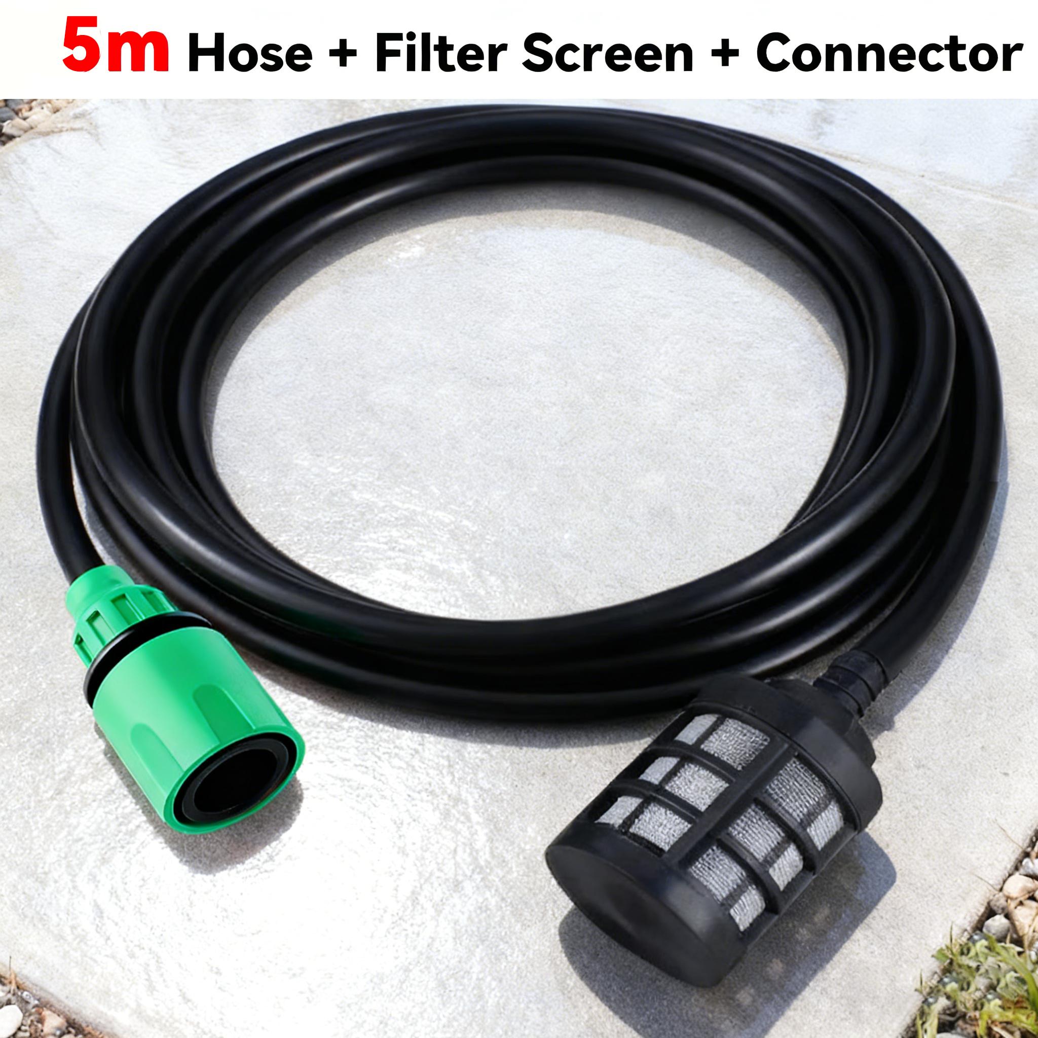 

5m/10m/15m/20m Cordless Lithium High-Pressure Car Wash Gun Water Inlet Hose, Household Washer Pipe, 3/8 Flexible Suction Hose