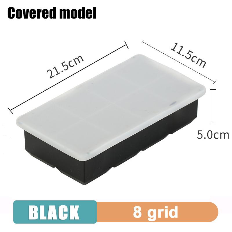 4/6/8/15 Grids Silica Gel Ice Cube Mold Large Square Ice Cube Ice Cube Mold DIY Ice Maker Cube Tray Ice Cube Tray