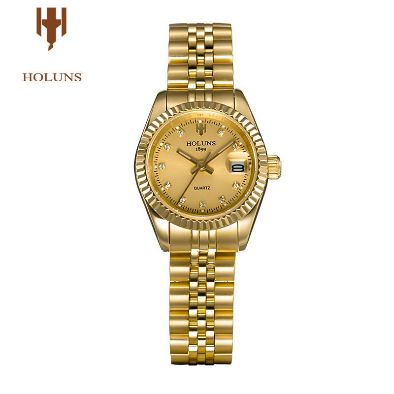 Fashion Holuns Luxurious Diamond Ladies Quartz