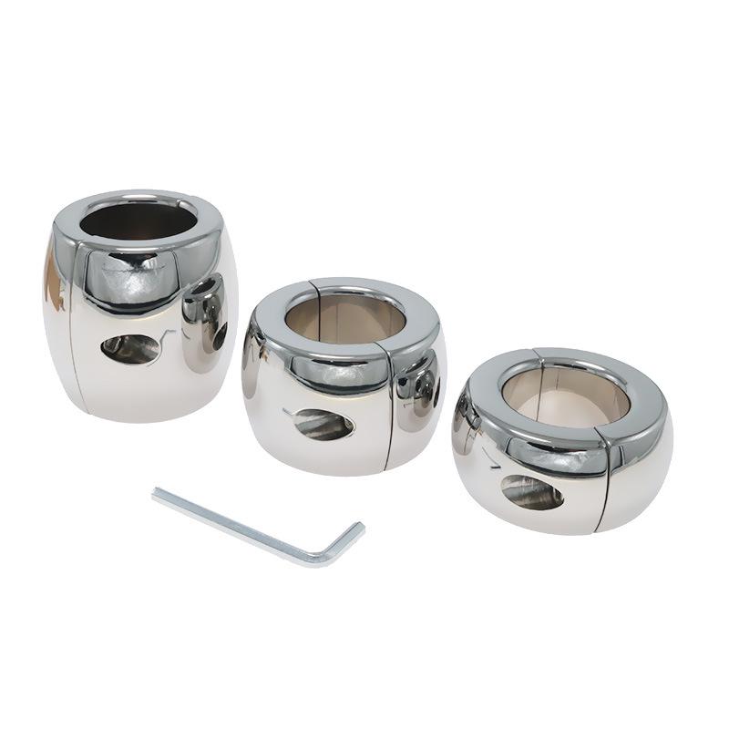 Stainless Steel Heavy Duty Load Bearing Ring for Men's Physical Stretching Exercise - SM Adult Toy.