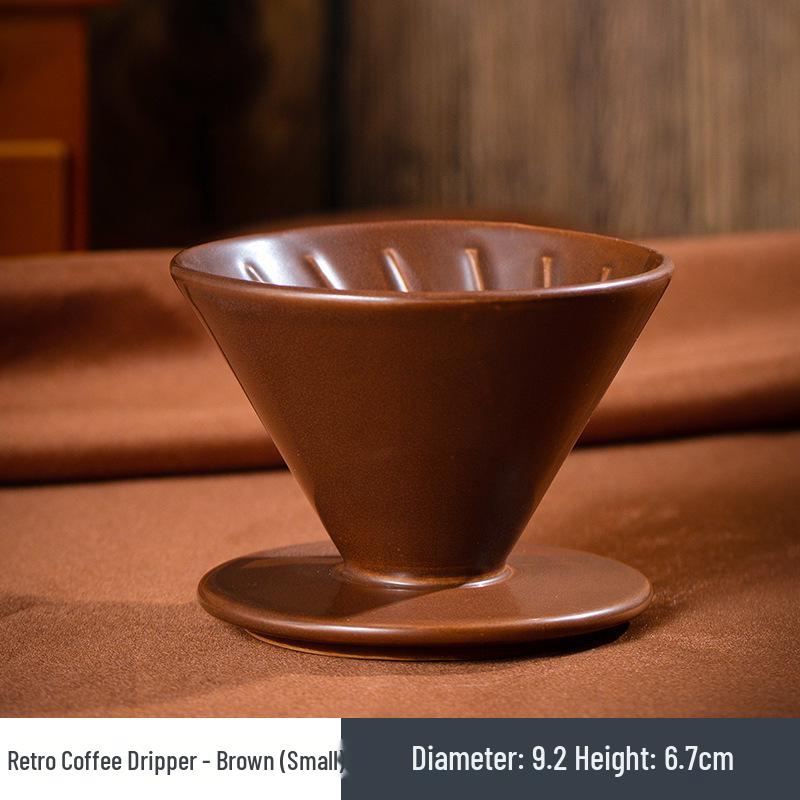 Ceramic Pour-over Coffee Filter Holder Set - American Style Drip Coffee Maker Funnel Tools