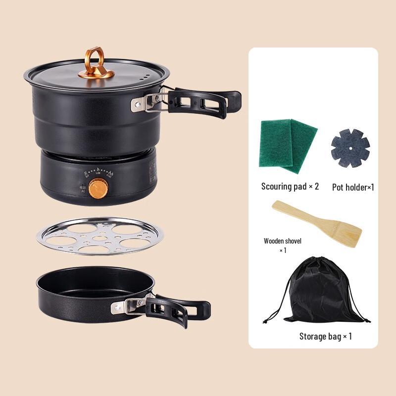 Portable Electric Mini Cooker with Frying Pan