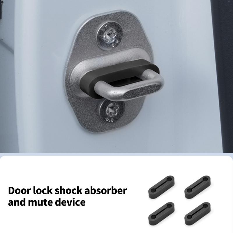 4Pcs Car Door Bumpers Silicone Shock Absorbing Pad for Quiet Closure Prevent Dents in Narrow Parking Spaces