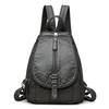 Backpack Casual soft leather schoolbag Travel small backpack