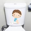 Cartoon Potty Training Boy Toilet Seat Sticker for Kindergarten Kids Room Removable Self-Adhesive Decal