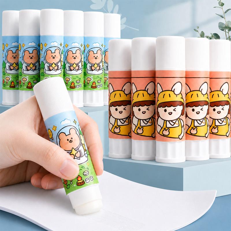 High Viscosity Creative Cartoon Glue Stick: Cute, Solid, Eco-Friendly for Office, Student, or Children's Handmade Craft Stationery