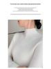 Premium Cashmere Rib-Knit Women's Slim-Fit Warm Sweater - Semi-High Neck, Thickened for Autumn & Winter.