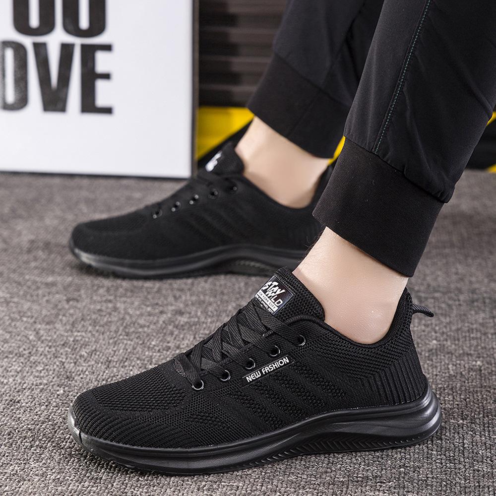 Walking shoes men's and women's breathable mesh shoes women's casual shoes middle-aged elderly soft-soled non-slip lightweight sports shoes