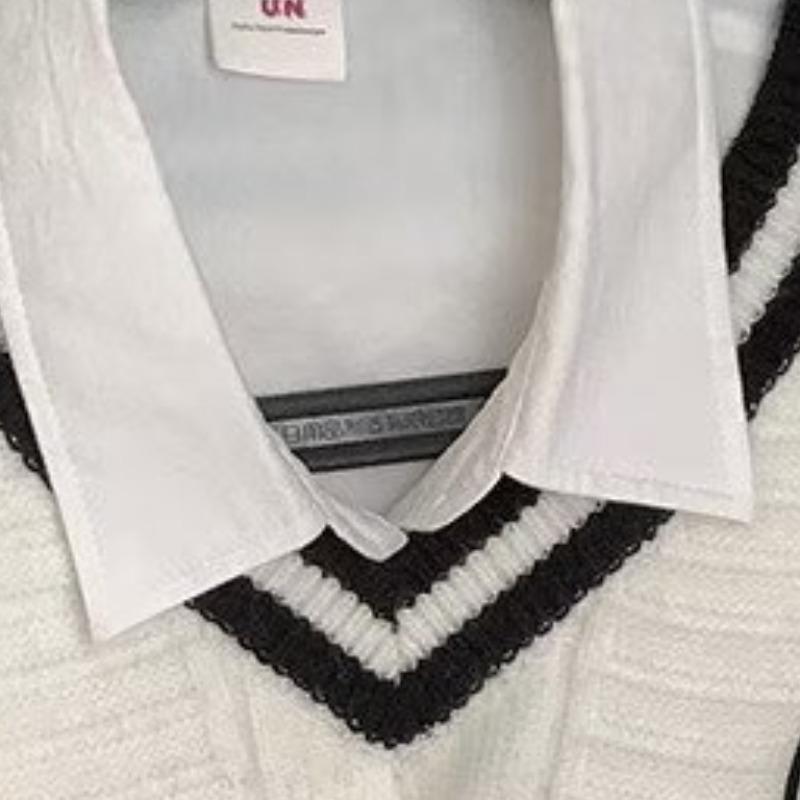 Men's Autumn V-Neck Knitted Sweater Vest: College Style, Loose Fit, New Design