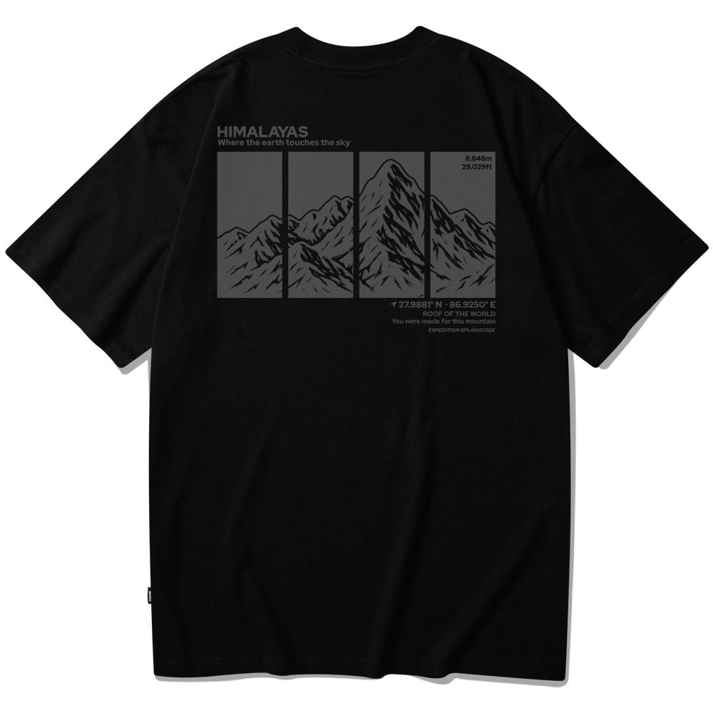 Seupeullaesikodeu Short Sleeve T-Shirt Black - Himalayas