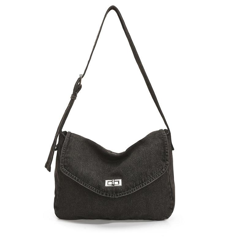 Simple casual commuting large-capacity bag women's new imitation denim tote bag versatile niche trendy armpit bag