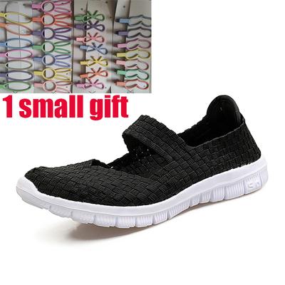 Sommer Damen Freizeitschuhe Leicht Atmungsaktiv Handgefertigt Damen Geflochtene Schuhe Weich Bequem Damen Schuhe Mode Slipper