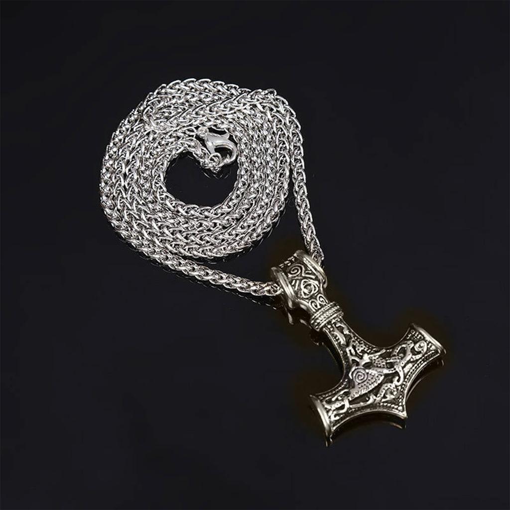 Necklace Vintage Hip Hop Two Tone Carved Men's Accessories Sweater Chain