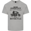 Old Unisex With a Motorcycle Biker Motorcycle Unisexs Light Cotton TShirt