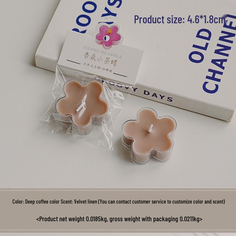 Handmade Scented Flower Tea Light Candles - 4-Hour Ambiance, Decorative Gift & Creative Party Favor