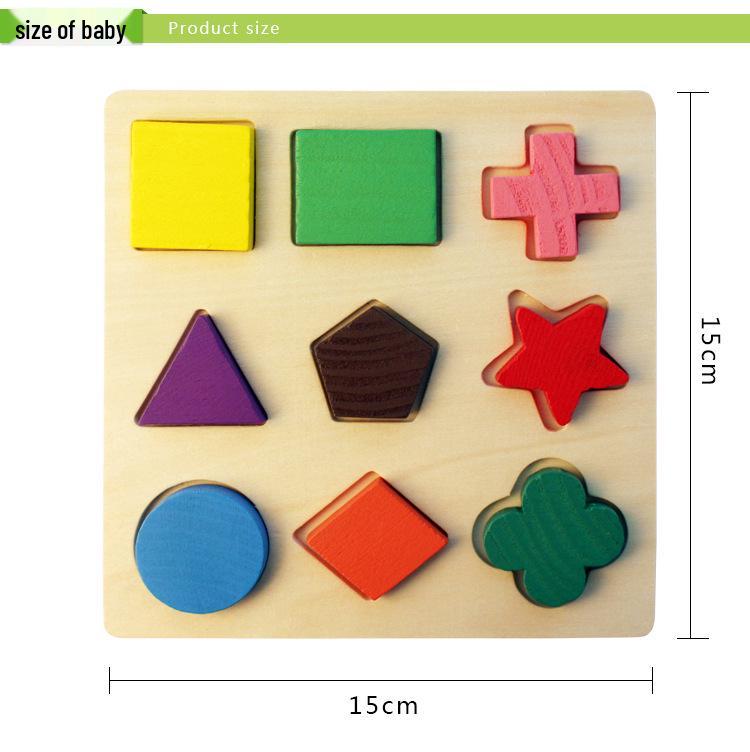 Montessori Geometric Shape Matching Wooden Puzzle for Early Childhood Education