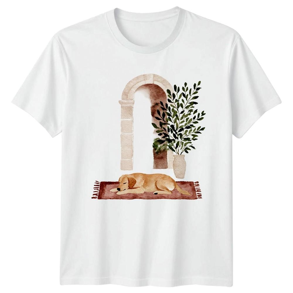 Sleeping Dog Cozy Home Dogs Animals Unisexs TShirt Unisexs Tee Graphic Unisex Top S