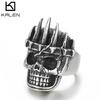 7mm Skull King Flat Ring Men's Gothic Stainless Steel Jewelry Individuality Accessories Halloween Gifts
