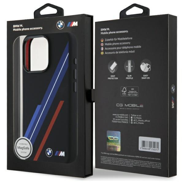 Bmw Bmhmp16X23Sspk Iphone 16 Pro Max     6.9 Czarny/Black Hardcase Silicone Random Lines Magsafe
