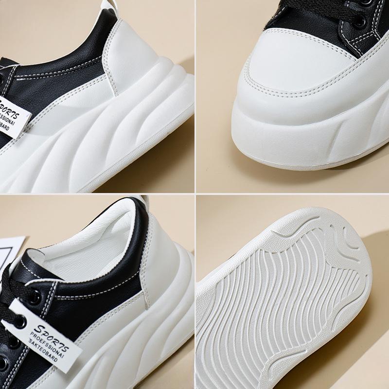 Pantofi albi pentru femei, noi studenți de toamnă, pantofi de modă casual, cu fundul gros, pantofi de modă