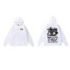 Felpa con cappuccio e stampa Stu Uomo Donna Inverno Calda Foderata in pile Oversize Casual Pullover
