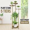 White/Black/Gold 5 Layer Plant Garden Rack Steel Shelf Outdoor Indoor Balcony Ladder Pot Plant Rack Flower Pot Plant Stand
