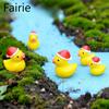 Christmas Yellow Duck Moss Micro-landscape Mini Resin Handicraft Ornament Cake Accessory Fairie