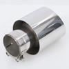 1PCS 304 Stainless Steel Car Universal Exhaust System Tip For BMW VW GTI MK7 Golf 7 Nozzle Single Muffler Pipe