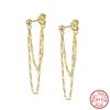 Effie Queen Romantic Long Tassel Drop Earring Women Trend Exquisite 925 Sterling Silver Chain Earrings Wedding Jewelry APE151
