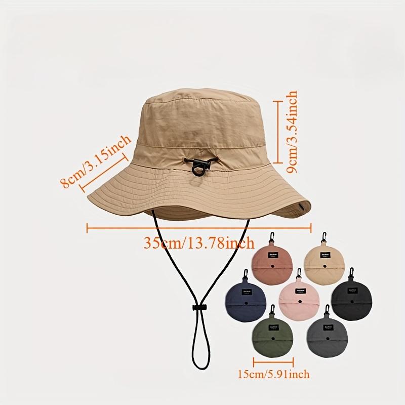 1pz Cappello da Pescatore da Viaggio per Esterno - Cappello a Secchiello Pieghevole Leggero Protezione Solare, Portatile e Riponibile Cappello per Escursionismo Stagione Unica per Campeggio, Spiaggia