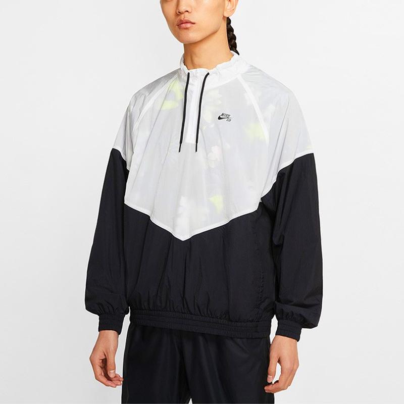 Nike SB Spliced Half-Zip Long Sleeve Pullover Skate Jacket Men Jackets Multicolor CI7106-010