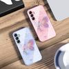 Blumenförmiges Schmetterlings-Glas-Handyhülle für Samsung Galaxy A14 4G 20 30 52 20S 21S 22 A32 33 34 42 50 51 53 54 70 71 72 73 5G
