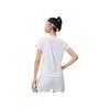 Li Ning Laufserie Buchstaben-Print Rundhals Kurzarm T-Shirt Damen Tops Standard-Weiß ATST066-4