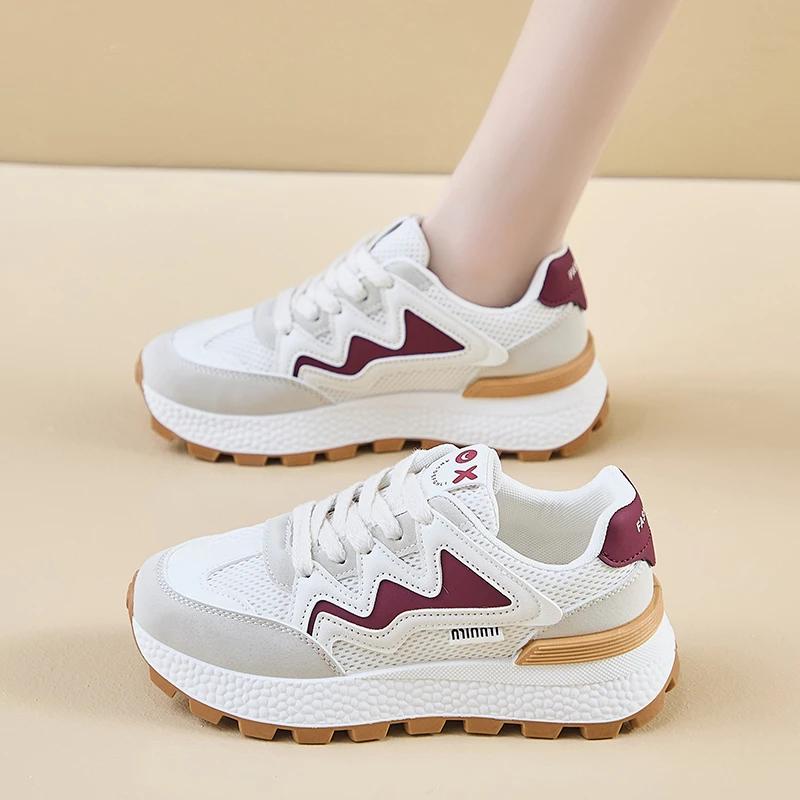Tenis Feminino New Women Tennis Shoes Fashion Platform Sneakers Women Breathable Lace-up Casual Sports Shoes Woman Jogging Shoes