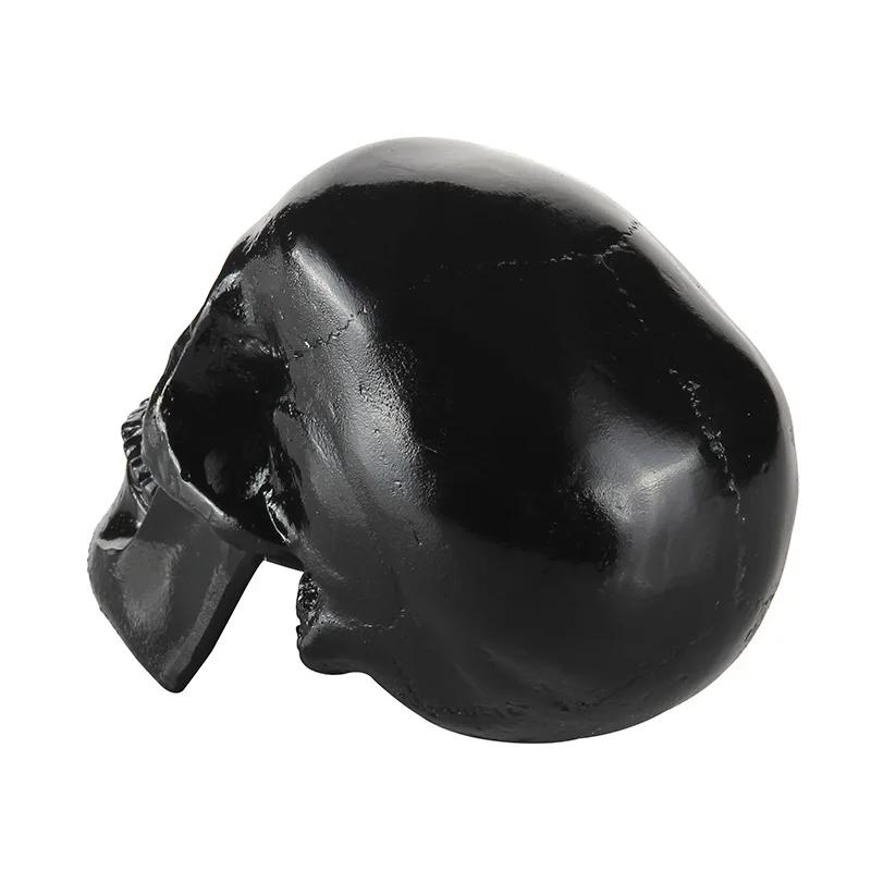 1 Pièce, Artisanat en Résine Fait Main Statues de Crâne Noir Modèle de Crâne Anatomique Figurines de Crâne Créatives Ornements pour Décoration Maison Bureau