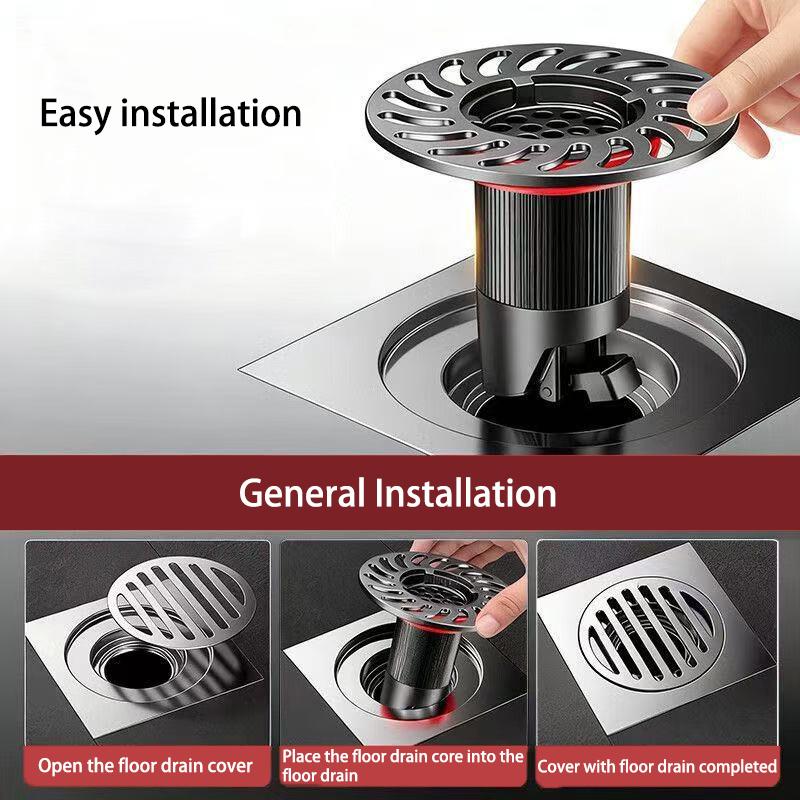Universal Extended Drain Insert Anti-odor Anti-insect Filter Net Sealing Cap for Bathroom Sewer Pipe