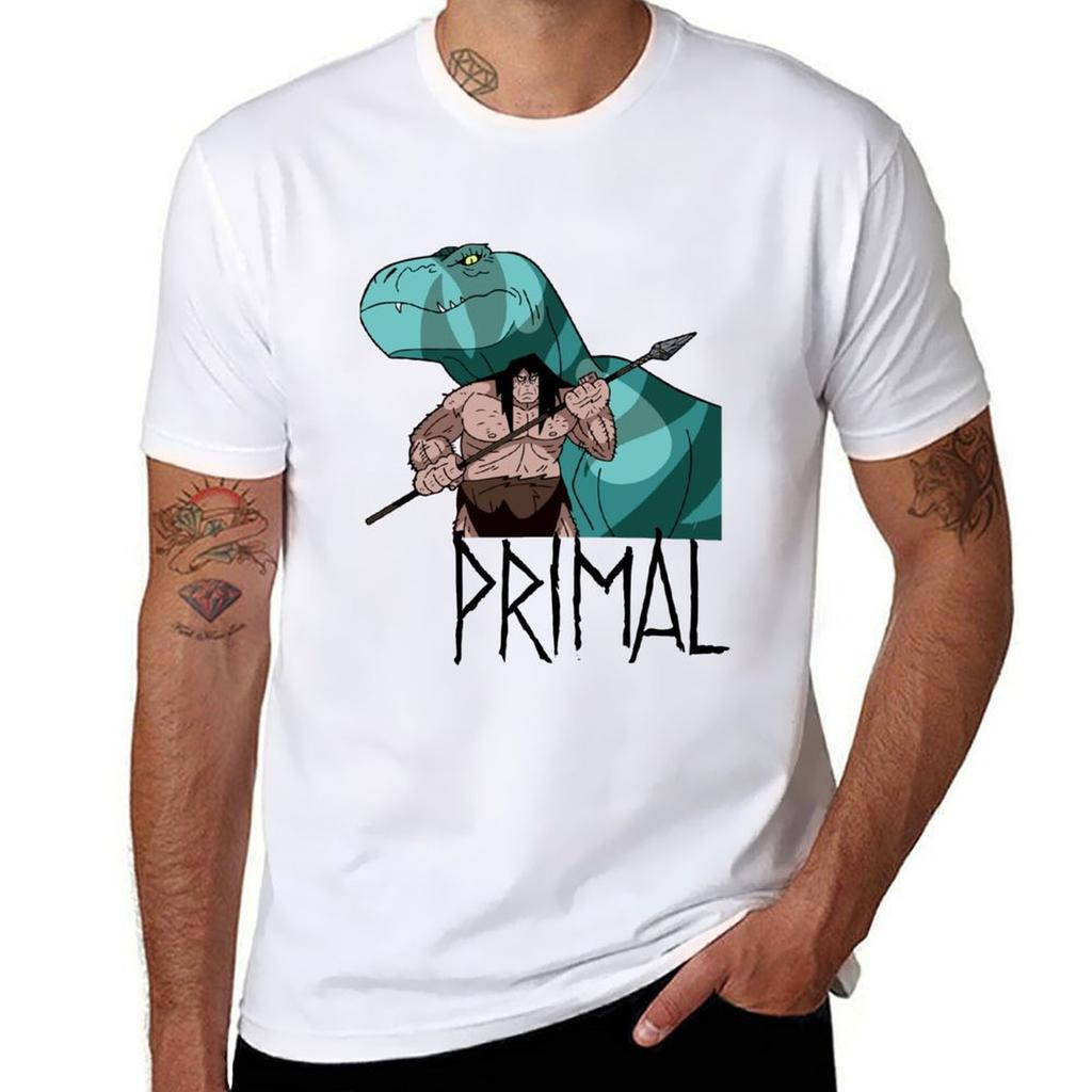 Genndy Tartakovskys Primal Tshirt Retro Style Print Casual Top