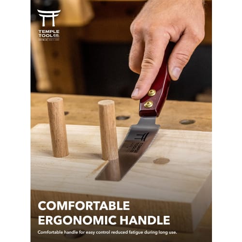 [Pod dohledem amerických DIY odborníků] Temple Tool Kolíková pila, 150 mm, Oboustranná, Vyměnitelné čepele, Přesná pila, Bez svorky, pro DIY dřevoobrábění