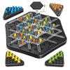 Non-Toxic New Geometry Chain Chess Puzzle Triangle Chess Desktop Game Rubber Band Training Family Interaction Exercise Thinking Toys Gifts